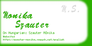 monika szauter business card