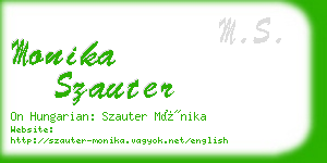 monika szauter business card